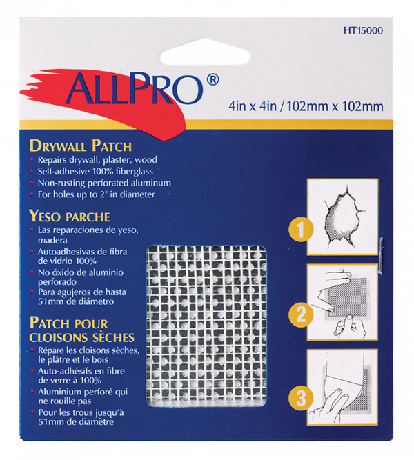 A-P Fiberglass/Aluminum Wall Patch 4" x 4"