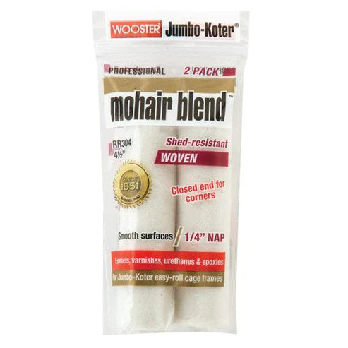 Wooster Mohair Blend Mohair Blend 1/4 in. x 6-1/2 in. W Paint Roller Cover 2 pk